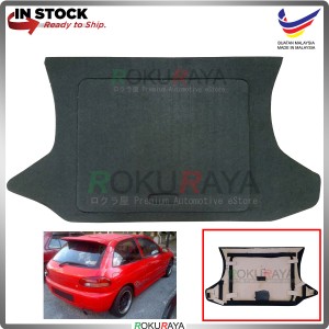 Proton Satria (Bumper Number Plate) Custom Fit 15mm Rear Bonnet Spare Tyre Tire Tayar Cover Back Hard Board Papan (Carpet Wrapped)